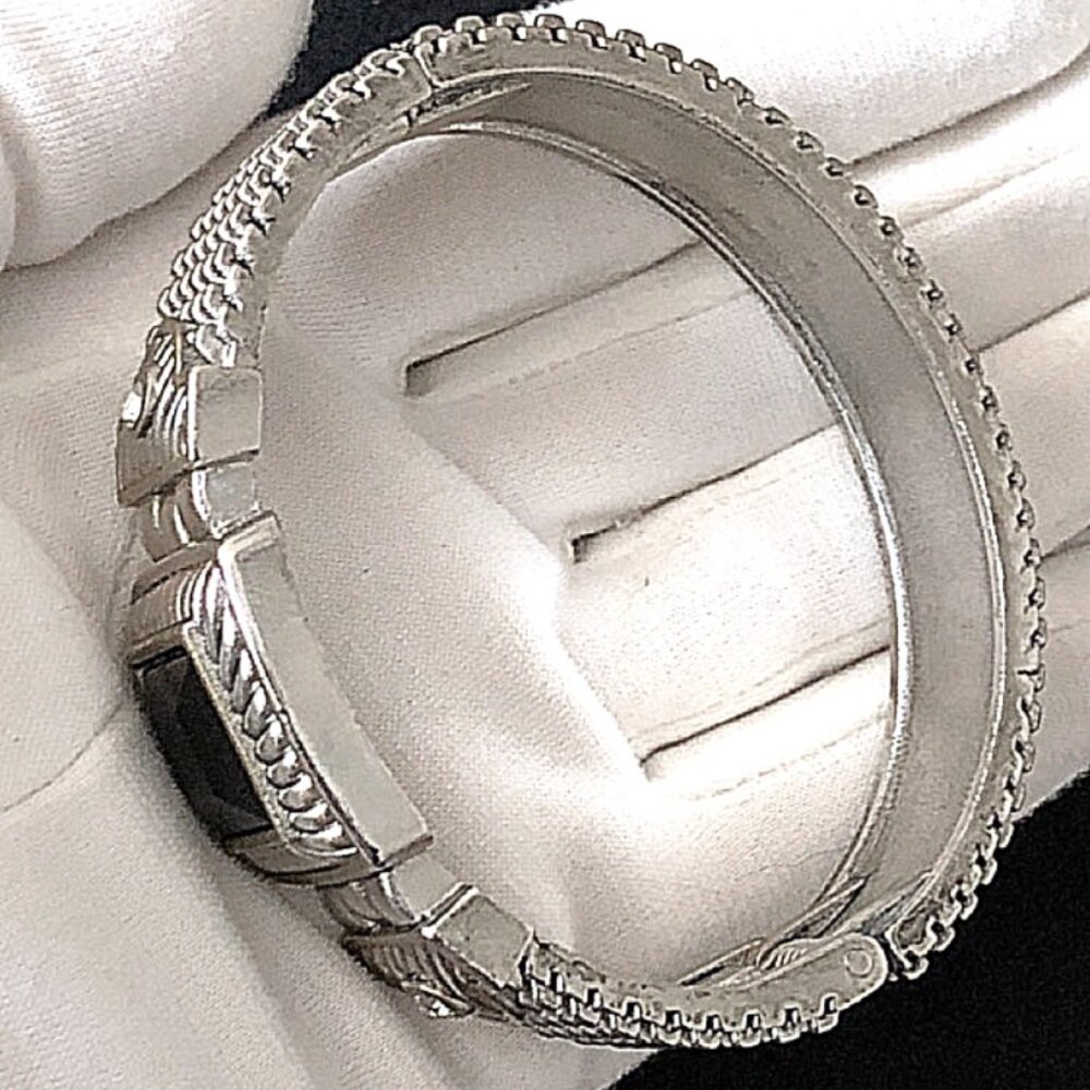 Avalaya Two Tone Mesh Hinged Bangle Bracelet - image 6